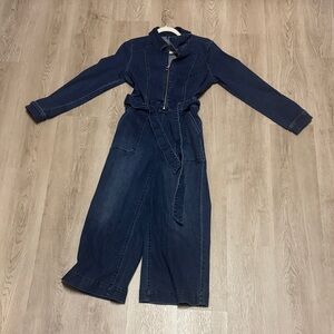 INC International Concepts Women's Dark Blue Denim Jumpsuit